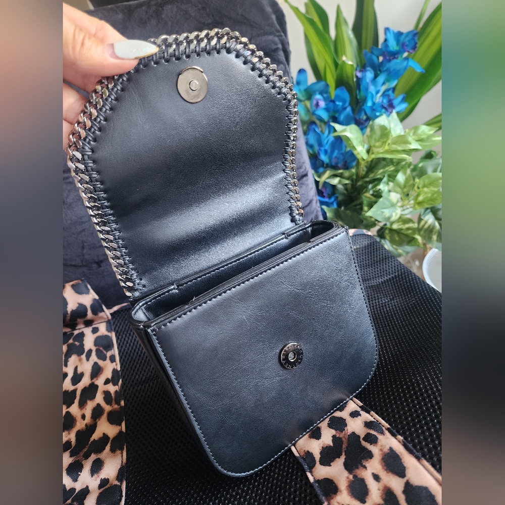 Authentic Stella McCartney Elegant Black Chain Shoulder Bag